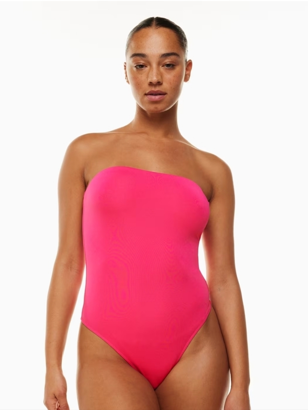 Aritzia Babaton Contour Tube Bodysuit Eros Pink Strapless Thong M